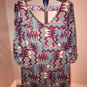 As U Wish multi-colored, patterned dress